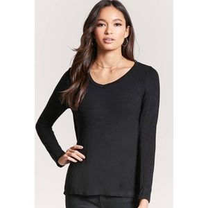 ❗3/$20 Forever 21 Basics V-Neck Long Sleeve Tee